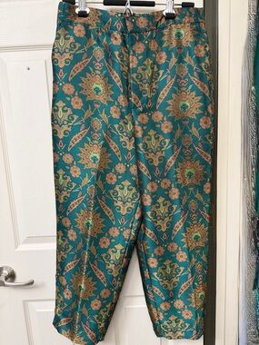 NWT Maeve Anthropologie pants - teal jacquard